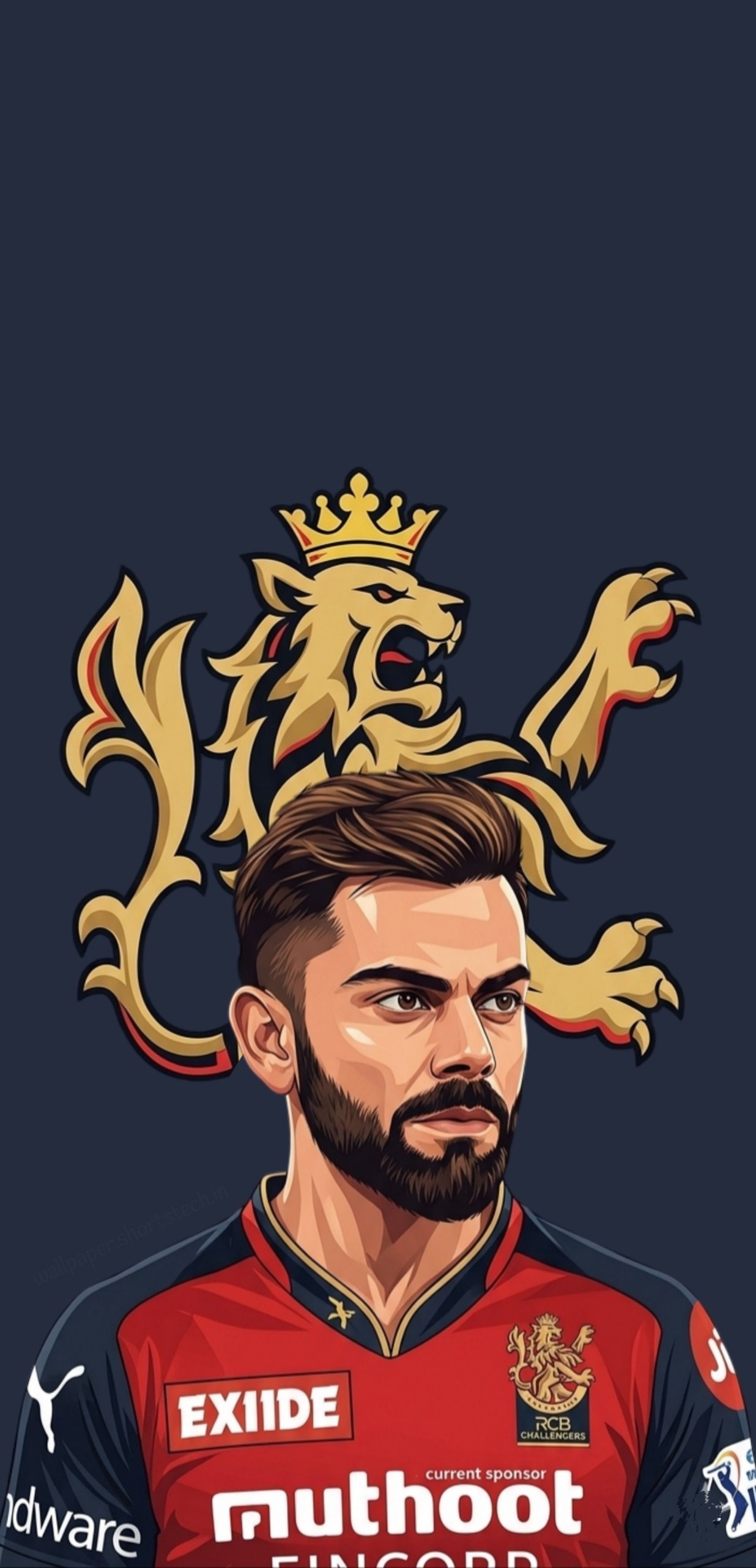 Virat Kohli with RCB Logo 4K Wallpaper For Smart Phone